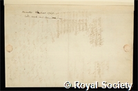 Hunter, John: certificate of election to the Royal Society