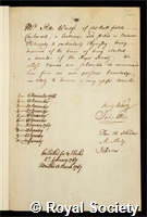 Woulfe, Peter: certificate of election to the Royal Society