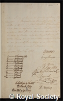Kirby, John Joshua: certificate of election to the Royal Society