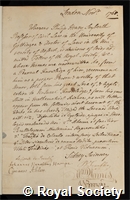 Seyberth, Philip Henry: certificate of election to the Royal Society