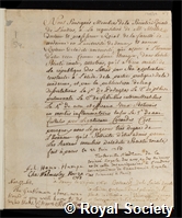 Melles: certificate of election to the Royal Society