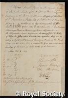 Burzynski, Count Thaddeus Joseph: certificate of election to the Royal Society