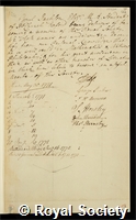 Jackson, Cyril: certificate of election to the Royal Society
