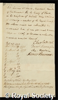 O'Brien, Sir Lucius Henry: certificate of election to the Royal Society