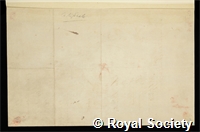 Burney, Charles: certificate of election to the Royal Society