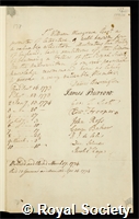 Musgrave, Sir William: certificate of election to the Royal Society