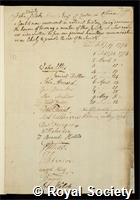 Blake, John Bradby: certificate of election to the Royal Society