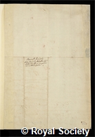 Blake, John Bradby: certificate of candidature for the Royal Society