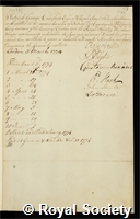 Craufurd, Patrick George: certificate of election to the Royal Society