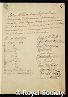 Willett, John Willett: certificate of election to the Royal Society