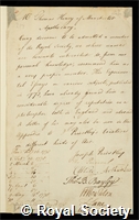 Henry, Thomas: certificate of election to the Royal Society