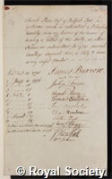 Prime, Samuel: certificate of election to the Royal Society