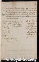 Chetwode, Sir John: certificate of election to the Royal Society