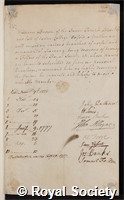 Brown, William: certificate of election to the Royal Society