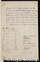 Wegg, George Samuel: certificate of election to the Royal Society