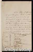 Caulfeild, Wade Toby: certificate of election to the Royal Society