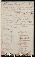 Howard, William Augustus: certificate of election to the Royal Society