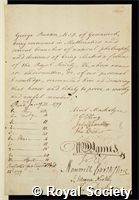 Buxton, George: certificate of election to the Royal Society