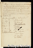 Thompson, Benjamin, Count Rumford: certificate of election to the Royal Society