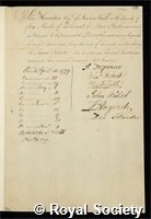 Henniker, John, Baron Henniker: certificate of election to the Royal Society