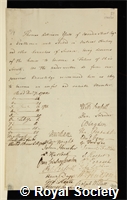Yeats, Thomas Pattinson: certificate of election to the Royal Society