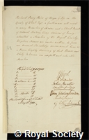 Price, Richard Parry: certificate of election to the Royal Society