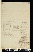 Reynolds, Henry Revell: certificate of election to the Royal Society