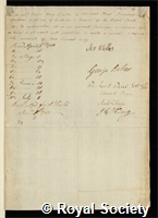 Egerton, Francis Henry: certificate of election to the Royal Society