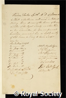 Leith, Theodore Forbes: certificate of election to the Royal Society