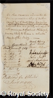 Tennant, Smithson: certificate of election to the Royal Society