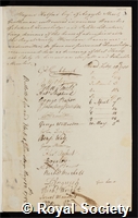 Holford, Stayner: certificate of election to the Royal Society