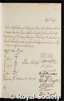 Sullivan, Sir Richard Joseph: certificate of election to the Royal Society