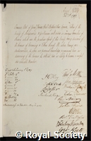 Ord, Craven: certificate of election to the Royal Society