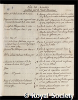 Morozzo, Count Carlo Luigi: certificate of election to the Royal Society