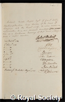 Supple, Sir Richard Brooke: certificate of election to the Royal Society