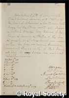 Gillies, John: certificate of election to the Royal Society