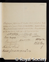 Gendre, Adrien Marie Le: certificate of election to the Royal Society