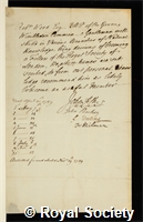 Wood, Robert: certificate of election to the Royal Society