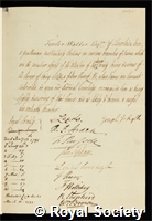 Walker, Fowler: certificate of election to the Royal Society