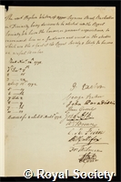 Weston, Stephen: certificate of election to the Royal Society