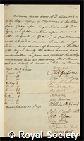 Wells, William Charles : certificate of election to the Royal Society