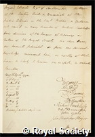 Edwards, Bryan: certificate of election to the Royal Society
