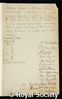 Martin, Matthew: certificate of election to the Royal Society
