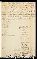 Blackburne, John: certificate of election to the Royal Society