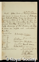 Gillan, Hugh: certificate of election to the Royal Society