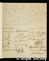 Mathias, Thomas James: certificate of election to the Royal Society