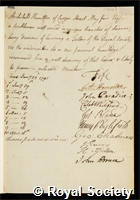 Hamilton, Archibald: certificate of election to the Royal Society