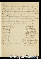 Battine, William: certificate of election to the Royal Society