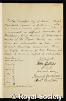 Fergusson, Finlay: certificate of election to the Royal Society