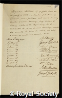 Hobhouse, Sir Benjamin: certificate of election to the Royal Society